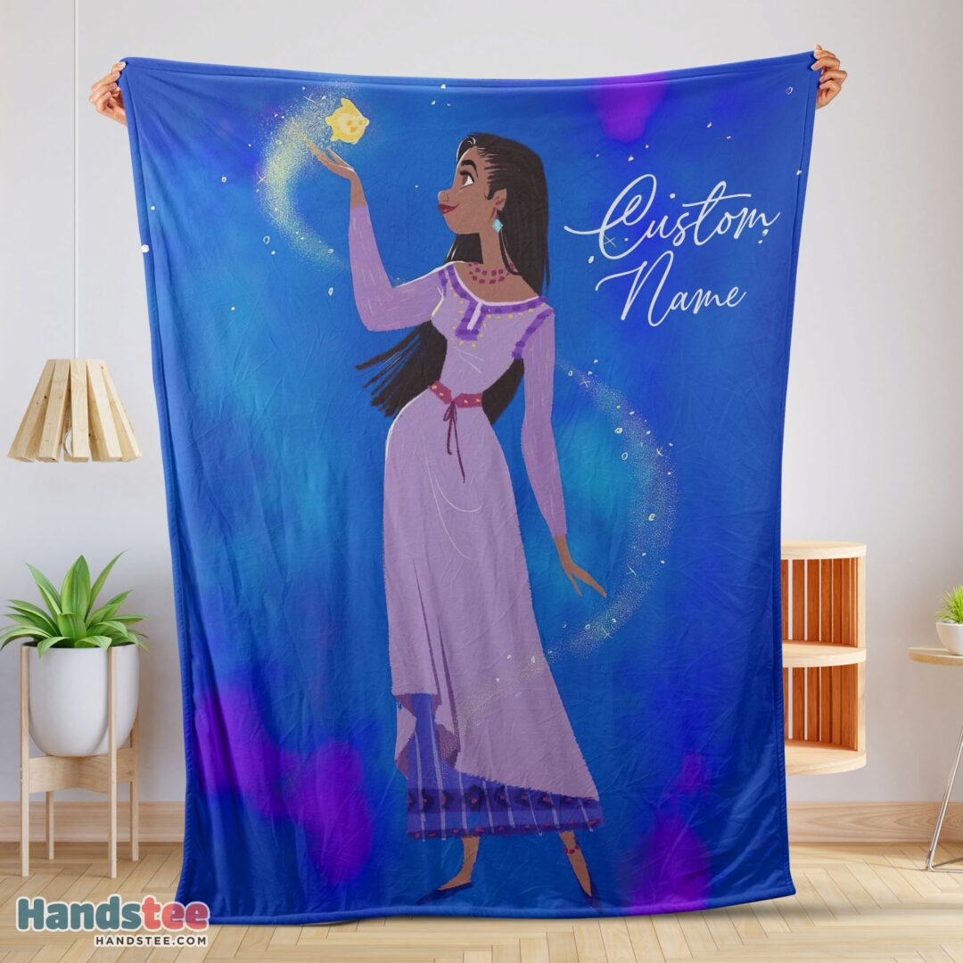 premium-disney-wish-asha-princess-blanket-fleece-customized-blanket-mk-01-1 Premium Disney Wish Asha Princess Blanket Fleece Customized Blanket