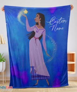 Premium Disney Wish Asha Princess Blanket Fleece Customized Blanket