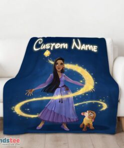 Premium Disney Wish Asha Princess Star Valentino Blanket Fleece Customized Blanket - Image 3