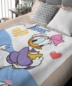 Premium Donald Duck Girlfriend Daisy Blanket Fleece Customized Blanket - Image 4