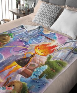 Premium Elemental Characters Ember Lumen Wade With Friends Blanket Fleece Customized Blanket - Image 3