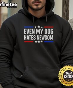 Premium Even My Dog Hates Gavin Newsom Stars T-Shirt - Image 2