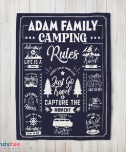 Premium Family Camping Rulers Capture The Moment Blanket Fleece Customized Blanket