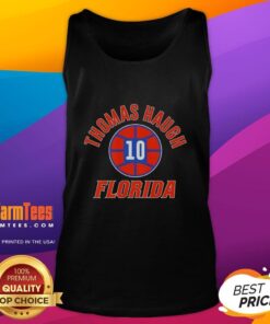Premium Florida Gators basketball tank top featuring Thomas Haugh's name and number 10 design.