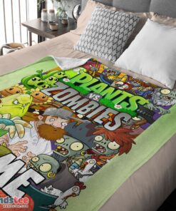 Premium Game Plants Vs Zombies All Character Blanket Fleece Customized Blanket - Image 4