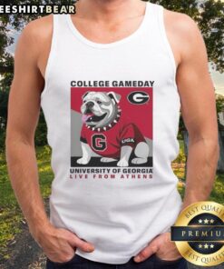 Premium Georgia Bulldogs NFL 2025 College Gameday tank top featuring mascot design, perfect for game day in Athens.