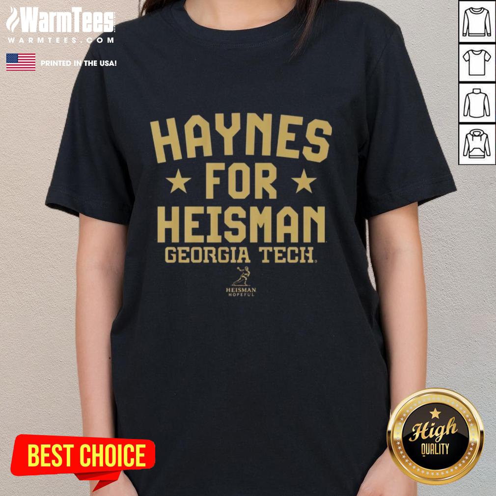 premium-georgia-tech-yellow-jackets-football-haynes-king-for-heisman-ladies-tee Premium Georgia Tech Yellow Jackets Football ladies tee featuring Haynes King for Heisman design.