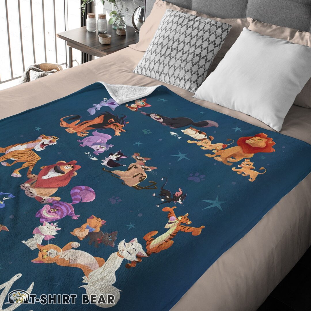 Premium Hot Cute Disney Cartoon All Cats Character Blanket Fleece Customized Blanket-mk-01 (3)