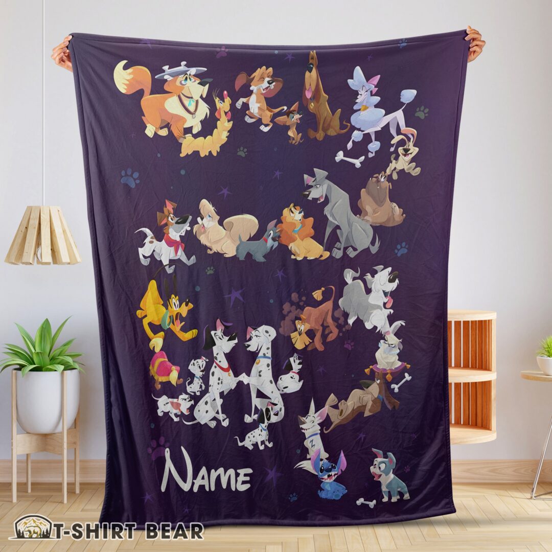 Premium Hot Cute Disney Cartoon All Disney Dog Blanket Fleece Customized Blanket-mk-01 (1)