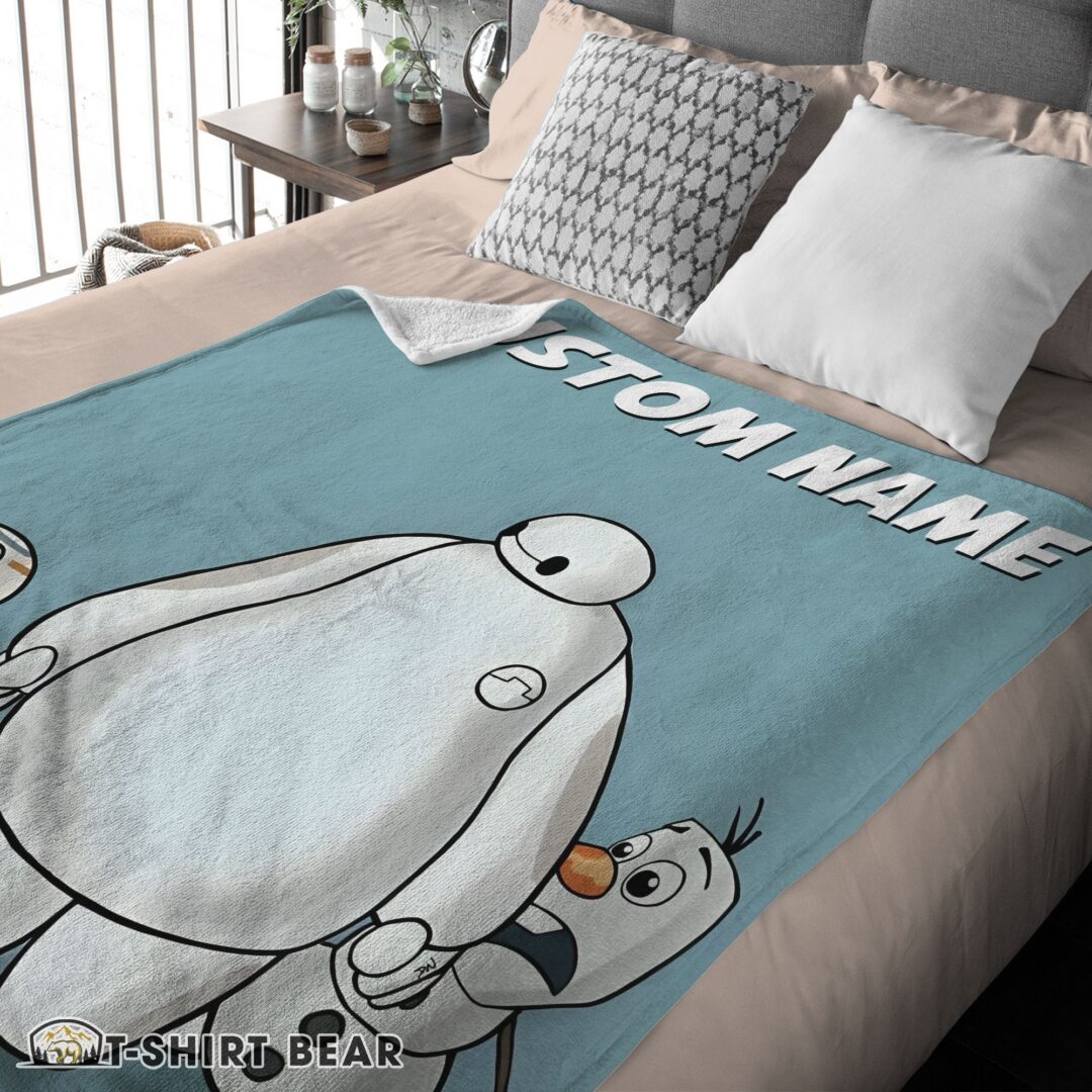 Premium Hot Cute Disney Cartoon Big Hero 6 Baymax With Friends Blanket Fleece Customized Blanket-mk- (3)