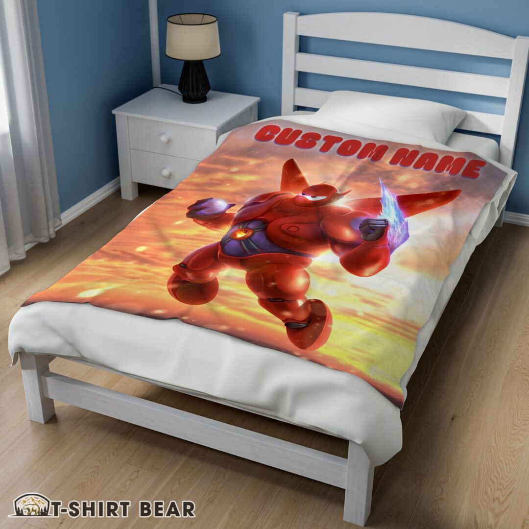 Premium Hot Cute Disney Cartoon Big Hero 6 Red Baymax Blanket