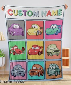 Premium Hot Cute Disney Cartoon Cars With All Friends Blanket Fleece Customized Blanket