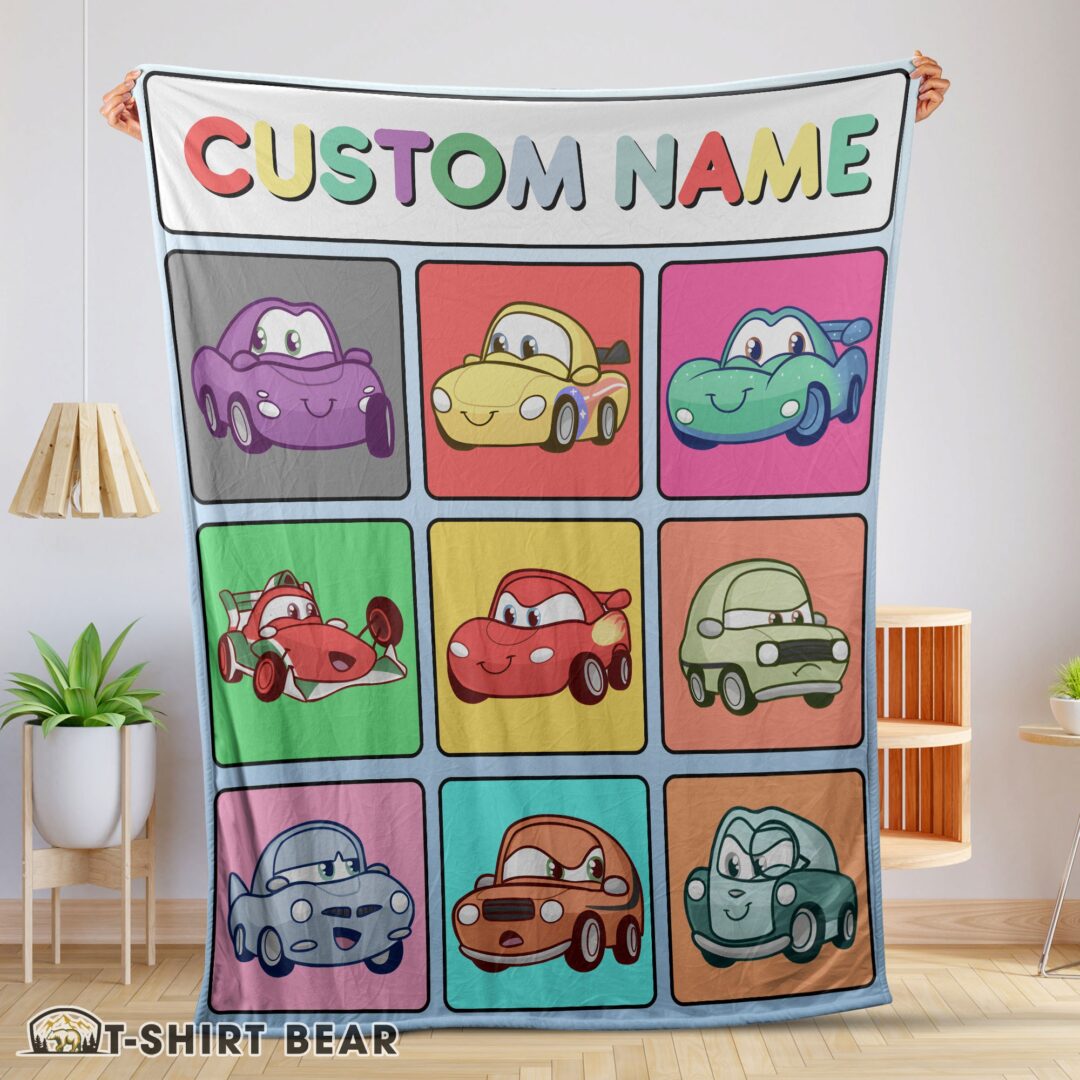 Premium Hot Cute Disney Cartoon Cars With All Friends Blanket Fleece Customized Blanket-mk-01 (1)