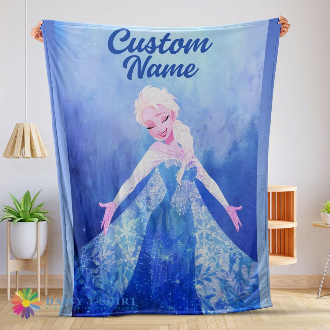 Premium Hot Cute Disney Frozen Magic Elsa Blanket Fleece Customized Blanket