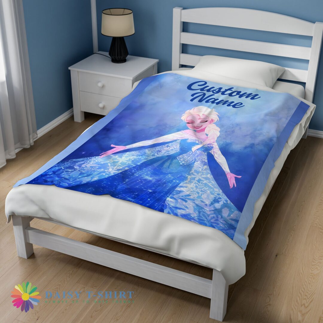 Premium Hot Cute Disney Frozen Magic Elsa Blanket Fleece Customized Blanket