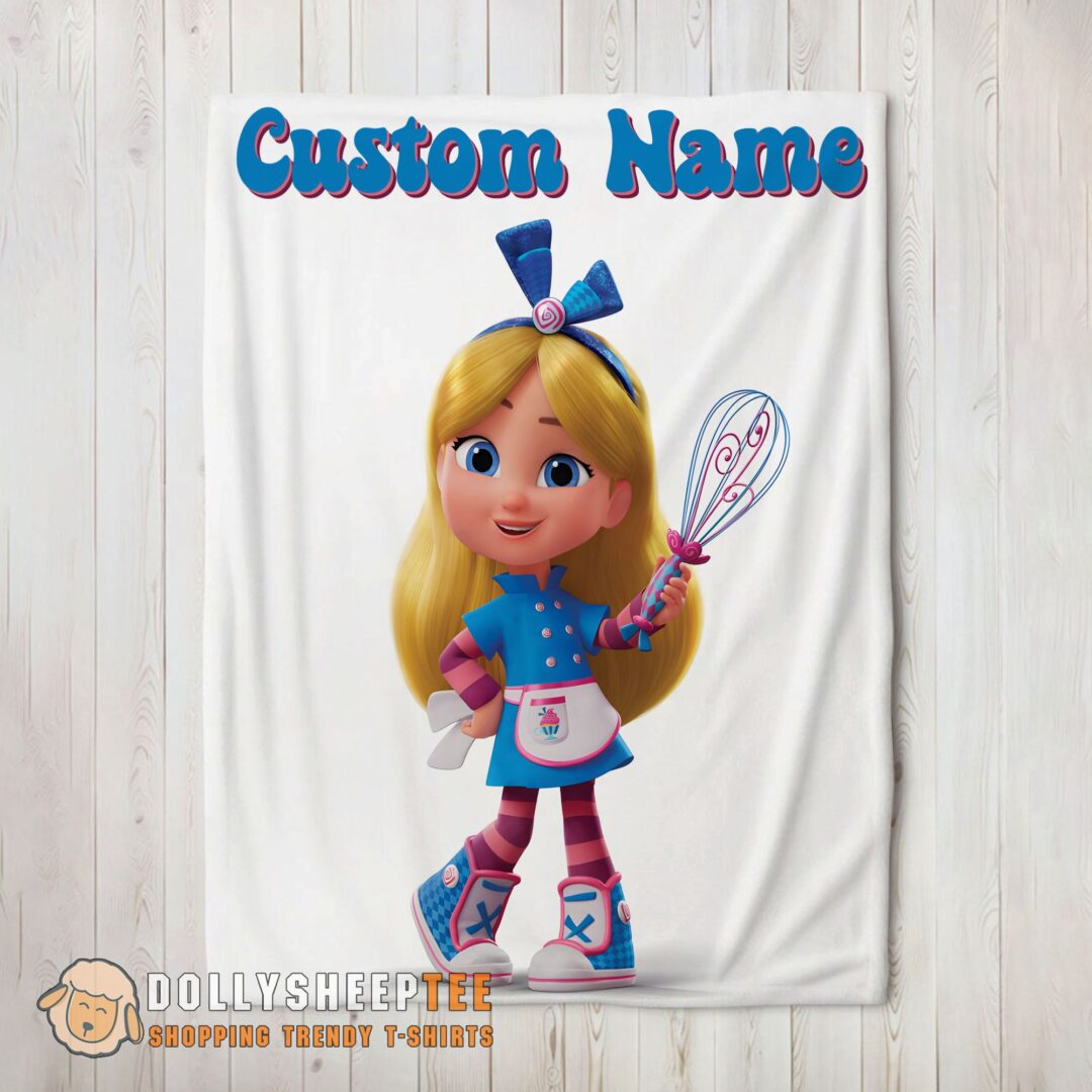 Premium Hot Disney Alice's Wonderland Bakery Blanket Fleece Customized Blanket