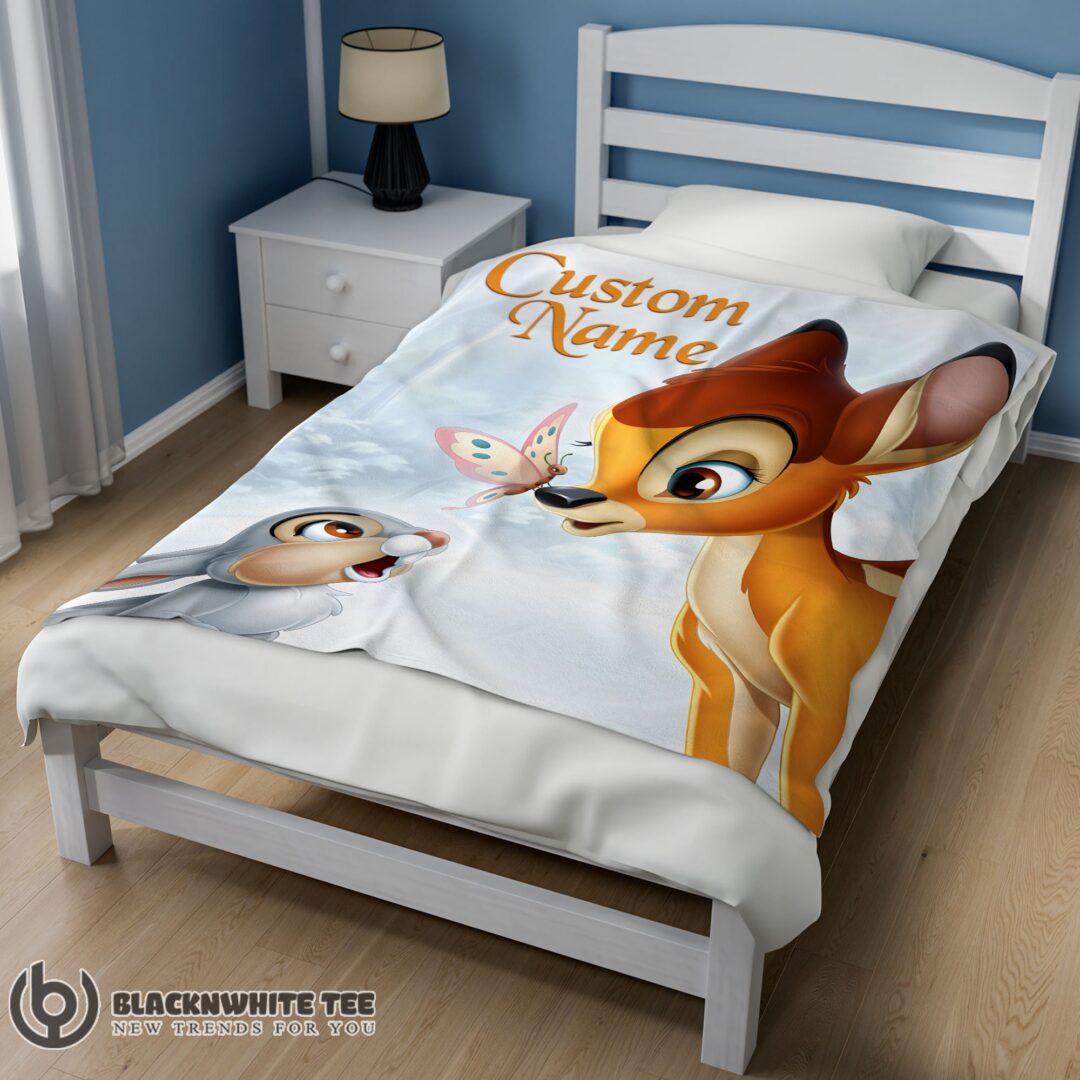 Premium Hot Disney Bambi And Thumper Blanket Fleece Customized Blanket