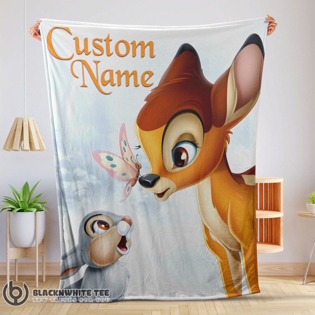 Premium Hot Disney Bambi And Thumper Blanket Fleece Customized Blanket