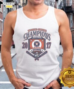 Premium Houston Astros White Cooperstown World Series Champions Arch Tank Top showcasing team pride and style.