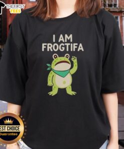 Premium I Am Frog Tifa Portland Frog Ladies Tee, featuring a vibrant frog design perfect for casual wear.