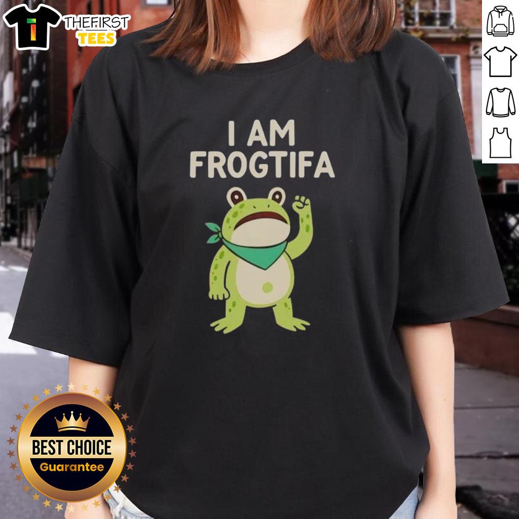 premium-i-am-frog-tifa-portland-frog-ladies-tee Premium I Am Frog Tifa Portland Frog Ladies Tee, featuring a vibrant frog design perfect for casual wear.