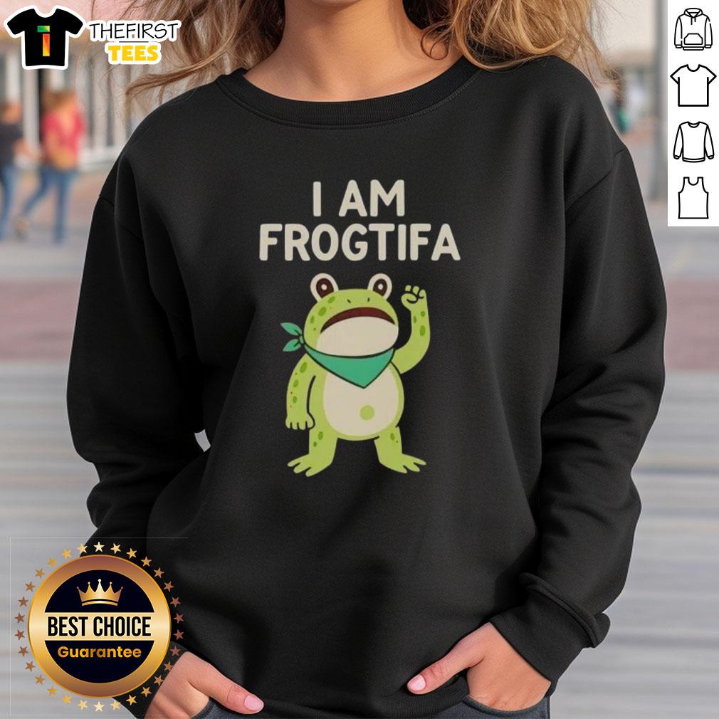 premium-i-am-frog-tifa-portland-frog-sweatshirt Premium I Am Frog Tifa sweatshirt featuring a playful frog design, perfect for cozy casual wear in Portland.