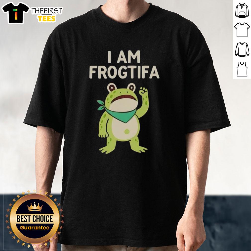 premium-i-am-frog-tifa-portland-frog-t-shirt-1 Premium I Am Frog Tifa Portland Frog T-Shirt featuring a vibrant frog design, perfect for fans of quirky apparel.