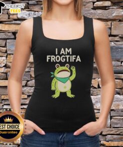 Alt Text: Premium I Am Frog Tifa tank top featuring a vibrant frog design, perfect for Portland style and casual wear.