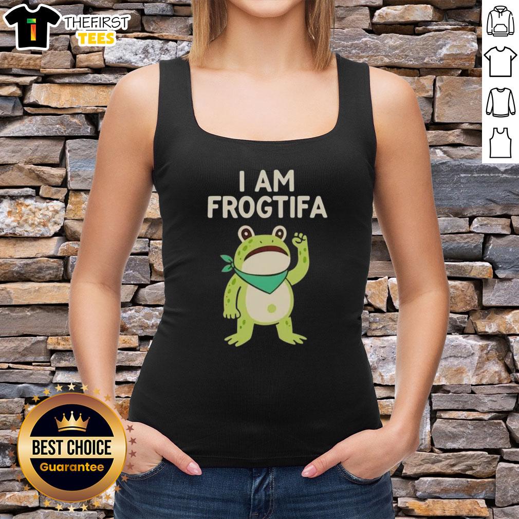 premium-i-am-frog-tifa-portland-frog-tank-top Alt Text: Premium I Am Frog Tifa tank top featuring a vibrant frog design, perfect for Portland style and casual wear.