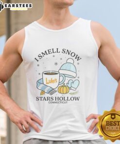 Premium I Smell Snow Stars Hollow Connecticut Christmas tank top featuring festive winter graphics and cozy design.
