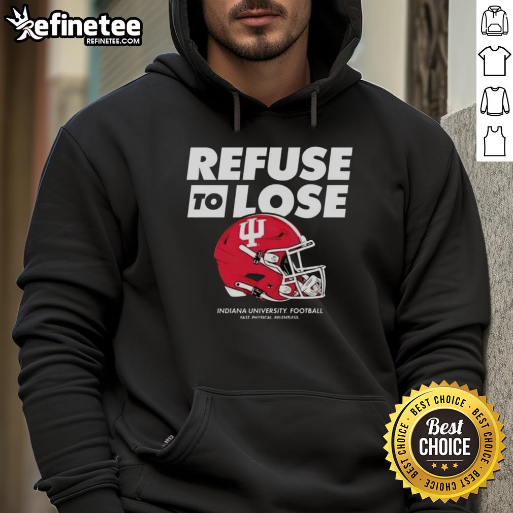 premium-indiana-hoosiers-football-refuse-to-lose-helmet-hoodie Alt Text: Premium Indiana Hoosiers Football Refuse to Lose Helmet Hoodie showcasing team spirit and stylish design for fans.