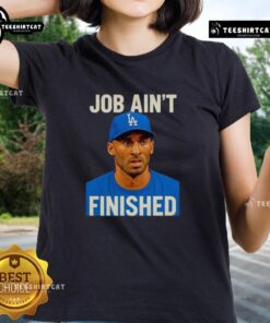Premium Kobe Bryant 'Job Ain't Finished' ladies tee in stylish design, perfect for fans honoring the basketball legend.