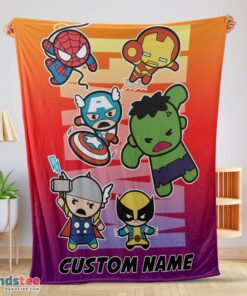 Premium Marvel SuperHero Avengers Skull Friends Birthday Cute Blanket Fleece Customized Blanket