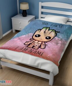 Premium Marvel SuperHero Baby Groot And Friends Birthday Cute Blanket Fleece Customized Blanket - Image 3