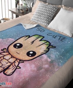 Premium Marvel SuperHero Baby Groot And Friends Birthday Cute Blanket Fleece Customized Blanket - Image 4