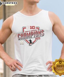 Premium Maryland Terrapins 2025 Big Ten Men's Soccer Champions tank top showcasing team pride and sport style.