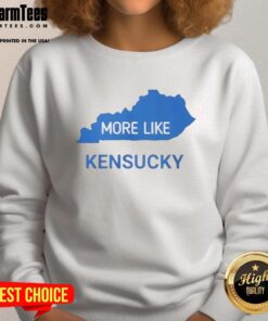 Premium More Like Kentucky Map 2025 Sweatshirt featuring a stylish graphic of Kentucky's map design.