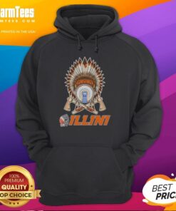 Premium Native American X Illinois Fighting Illini graphic hoodie featuring vibrant colors and unique design.
