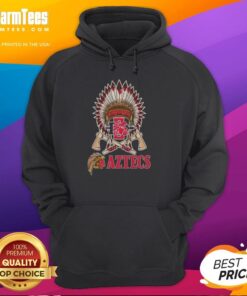 Alt Text: Premium Native American X San Diego State Aztecs graphic hoodie featuring vibrant colors and unique design elements.