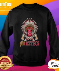 Premium Native American X San Diego State Aztecs graphic sweatshirt featuring vibrant colors and a stylish design.