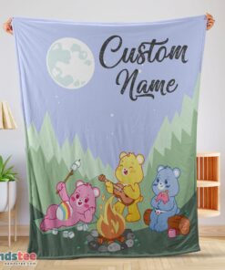 Premium Nelvana The Care Bears Family Camping Fleece Blanket Customize Blanket