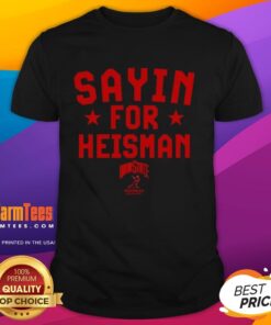 Premium Ohio State Buckeyes Football Julian Sayin For Heisman T-Shirt featuring vibrant team colors and bold graphics.
