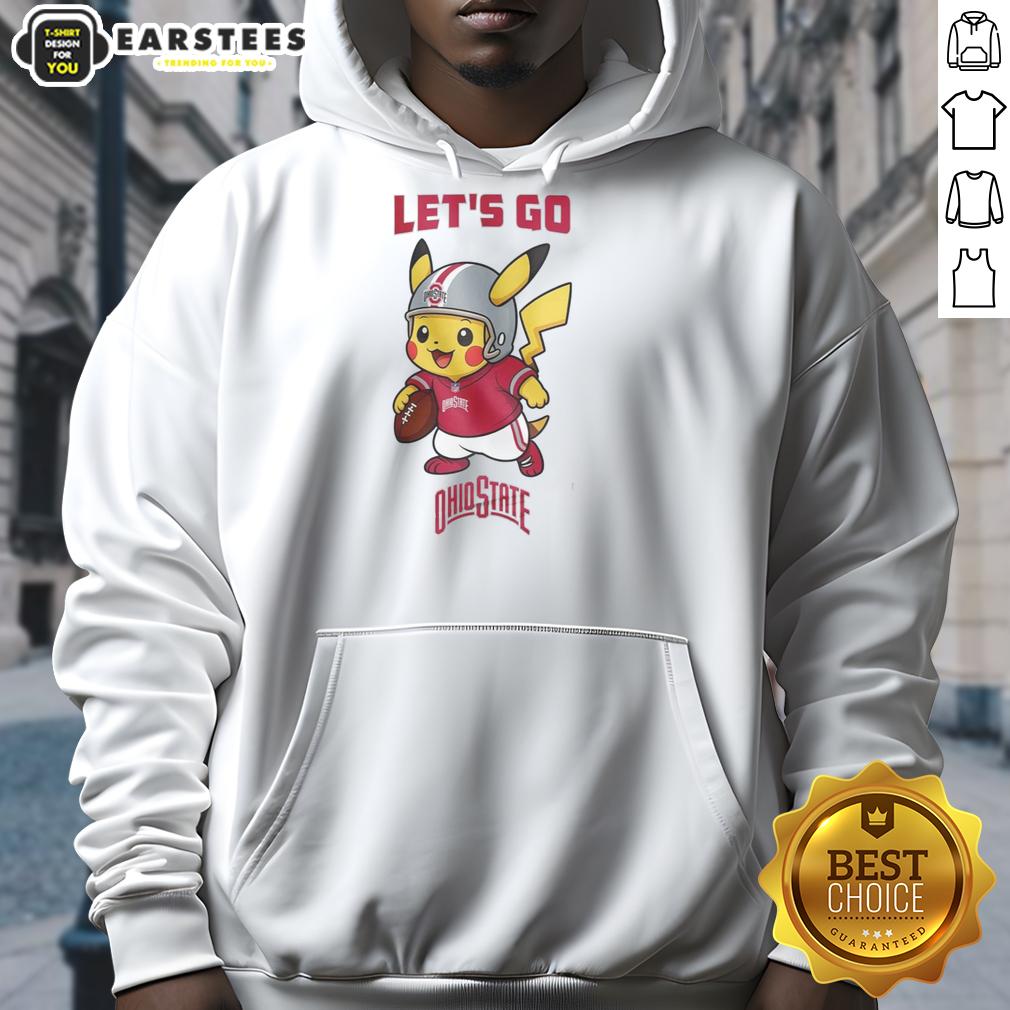 premium-ohio-state-buckeyes-x-pikachu-lets-go-hoodie Premium Ohio State Buckeyes X Pikachu Let's Go Hoodie featuring vibrant graphics and a comfortable fit for fans.