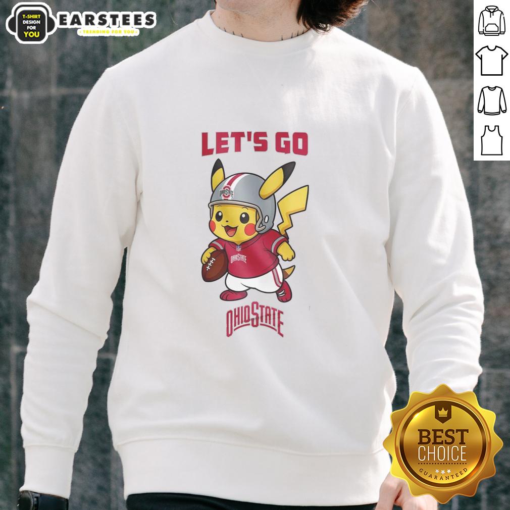premium-ohio-state-buckeyes-x-pikachu-lets-go-sweatshirt Premium Ohio State Buckeyes X Pikachu Let's Go sweatshirt featuring vibrant graphics and comfortable fit for fans.