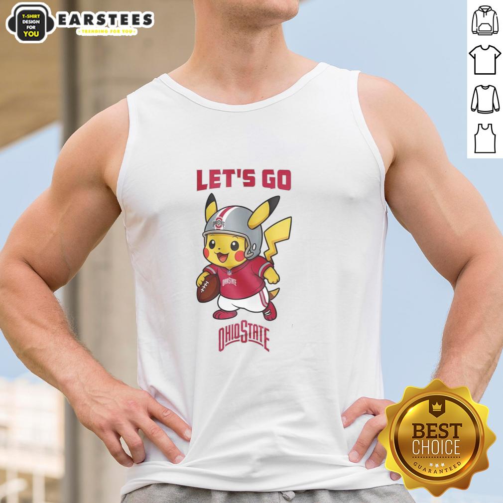 premium-ohio-state-buckeyes-x-pikachu-lets-go-tank-top Premium Ohio State Buckeyes X Pikachu Let's Go tank top featuring vibrant graphics for fans and Pokmon lovers.