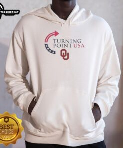 Premium Oklahoma Sooners X Freedom Turning Point USA Charlie Kirk Hoodie showcasing team pride and conservative values.