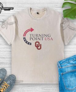 Premium Oklahoma Sooners X Freedom Turning Point USA Charlie Kirk washed t-shirt featuring bold graphics and soft fabric.