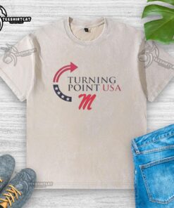 Alt Text: Premium Ole Miss Rebels X Freedom Turning Point USA Charlie Kirk Washed T-Shirt featuring a stylish design and logo.