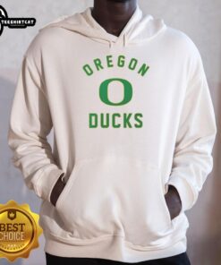 Premium Oregon Ducks hoodie featuring logo and vibrant colors, perfect for fans and casual wear.