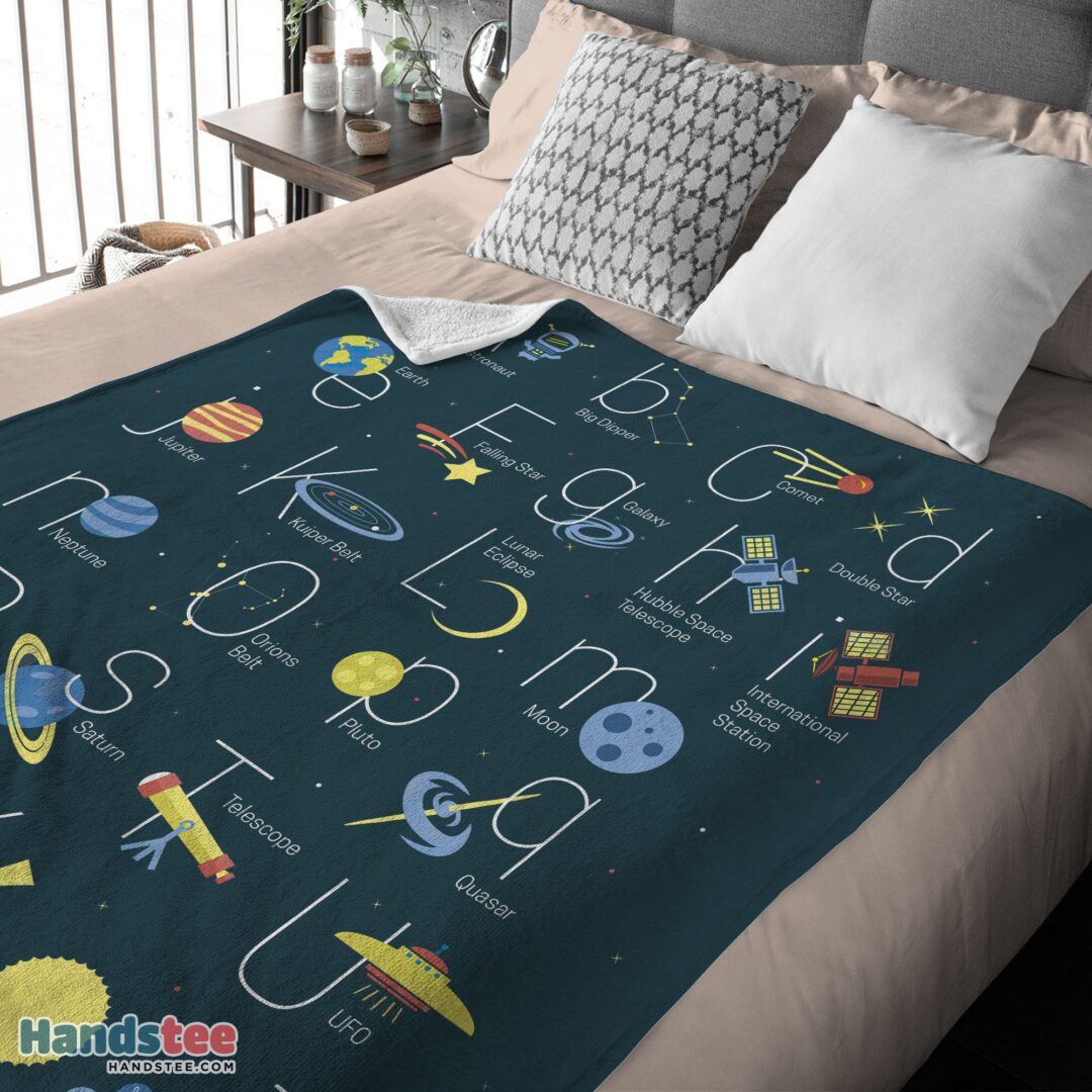 premium-outer-space-alphabet-poster-cute-a-to-z-astronomy-fleece-blanket-mk-03 Premium Outer Space Alphabet Poster Cute A To Z Astronomy Fleece Blanket - Image 4